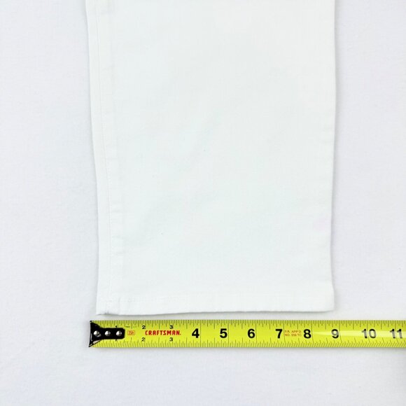 NWT Terra & Sky Womens Straight High Rise Stretch White Denim Jeans Plus Sz 24WP - Picture 8 of 9